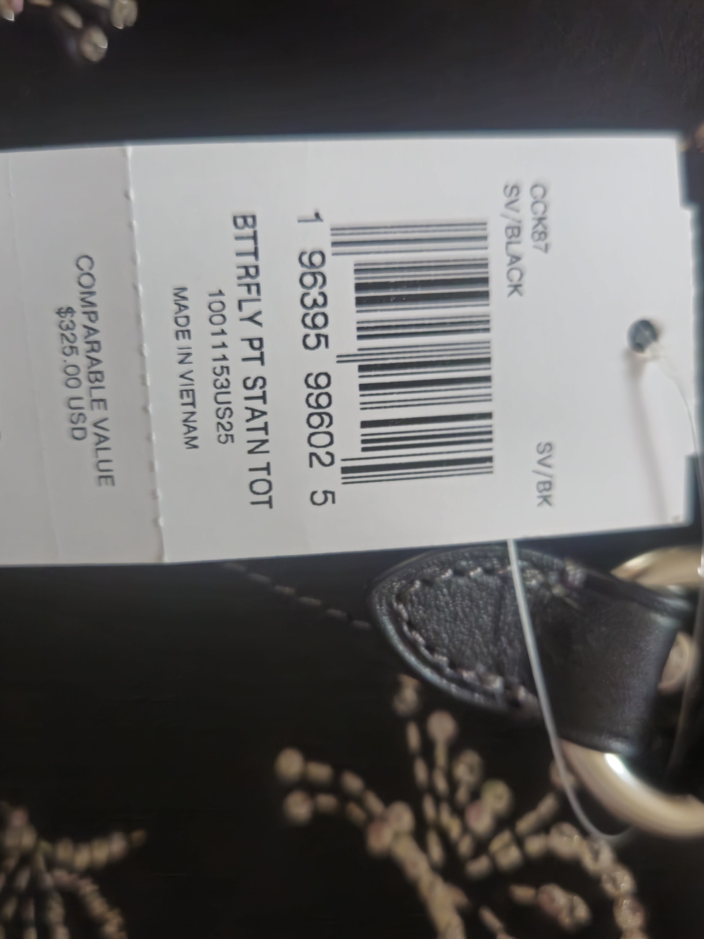 COACH Black Butterfly Station Tote NEW - Picture 5 of 5